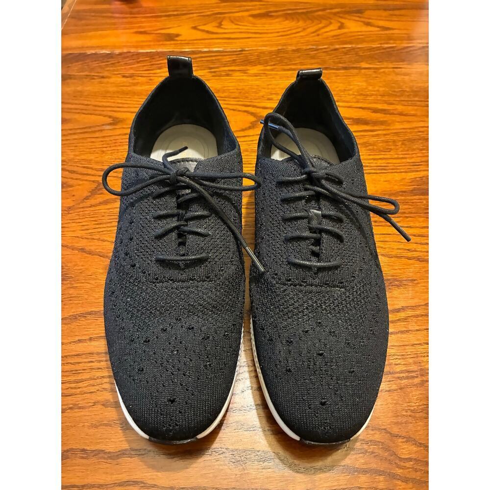 Cole Haan Women's 2.ZERØGRAND Stitchlite Wingtip Oxfords Knit Black Size 9.5